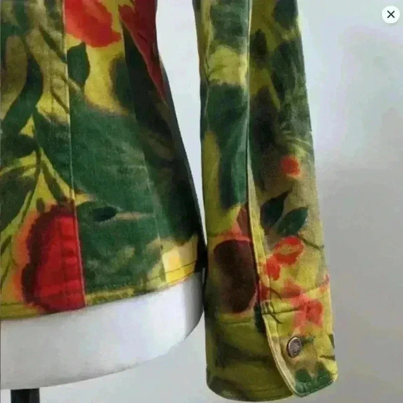 Vintage Léa Kanth Bright Floral Denim Ensemble (Rare) - Picture 12 of 15